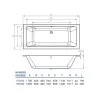 Ванна акриловая Koller Pool Kvadro Double 180х80 (1210272032)- Фото 4